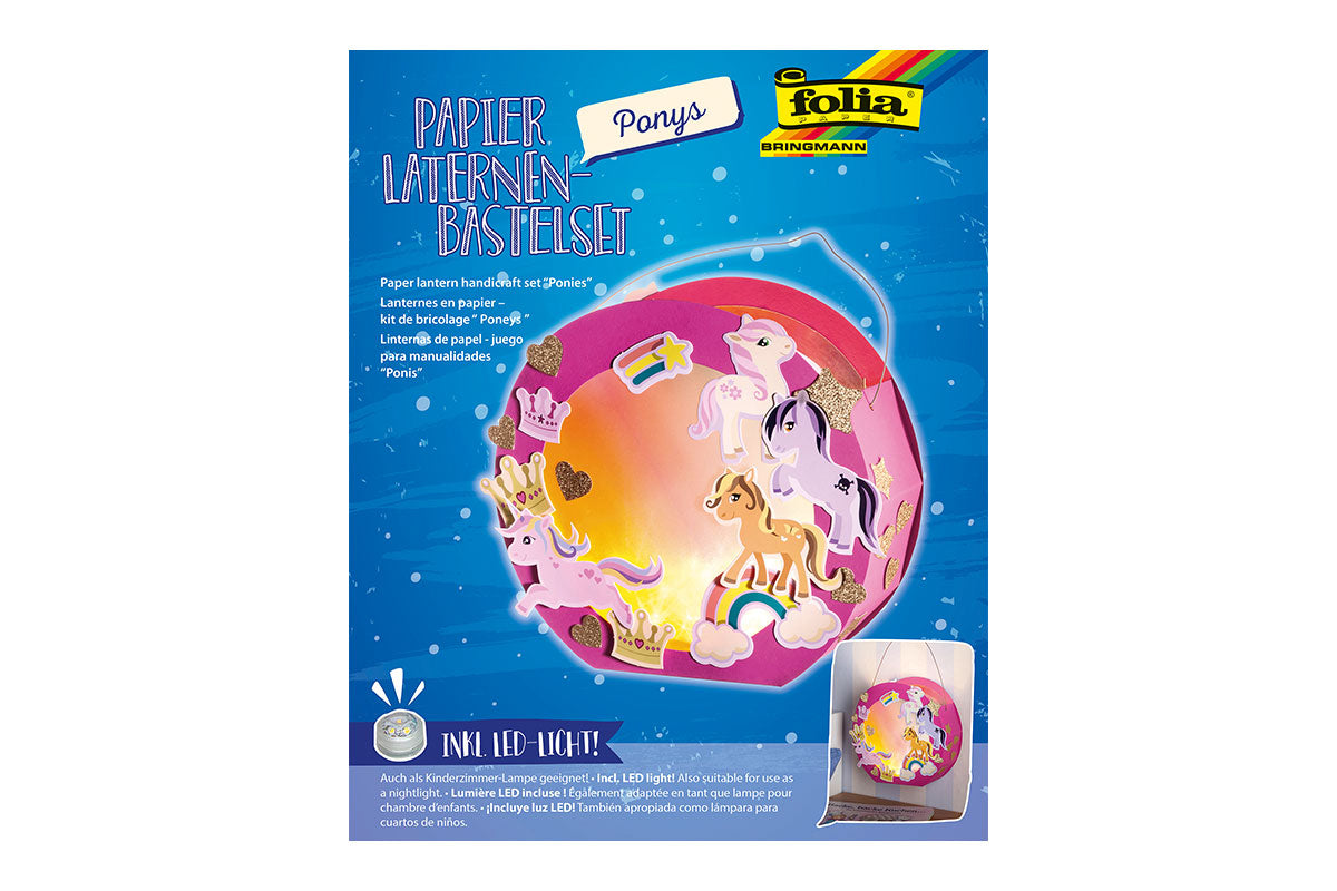 Laternen Bastelset – Pony Folia, Max Bringmann KG, Johann-Höllfritsch-Str. 37, 90530 Wendelstein, E-Mail: info@folia.de