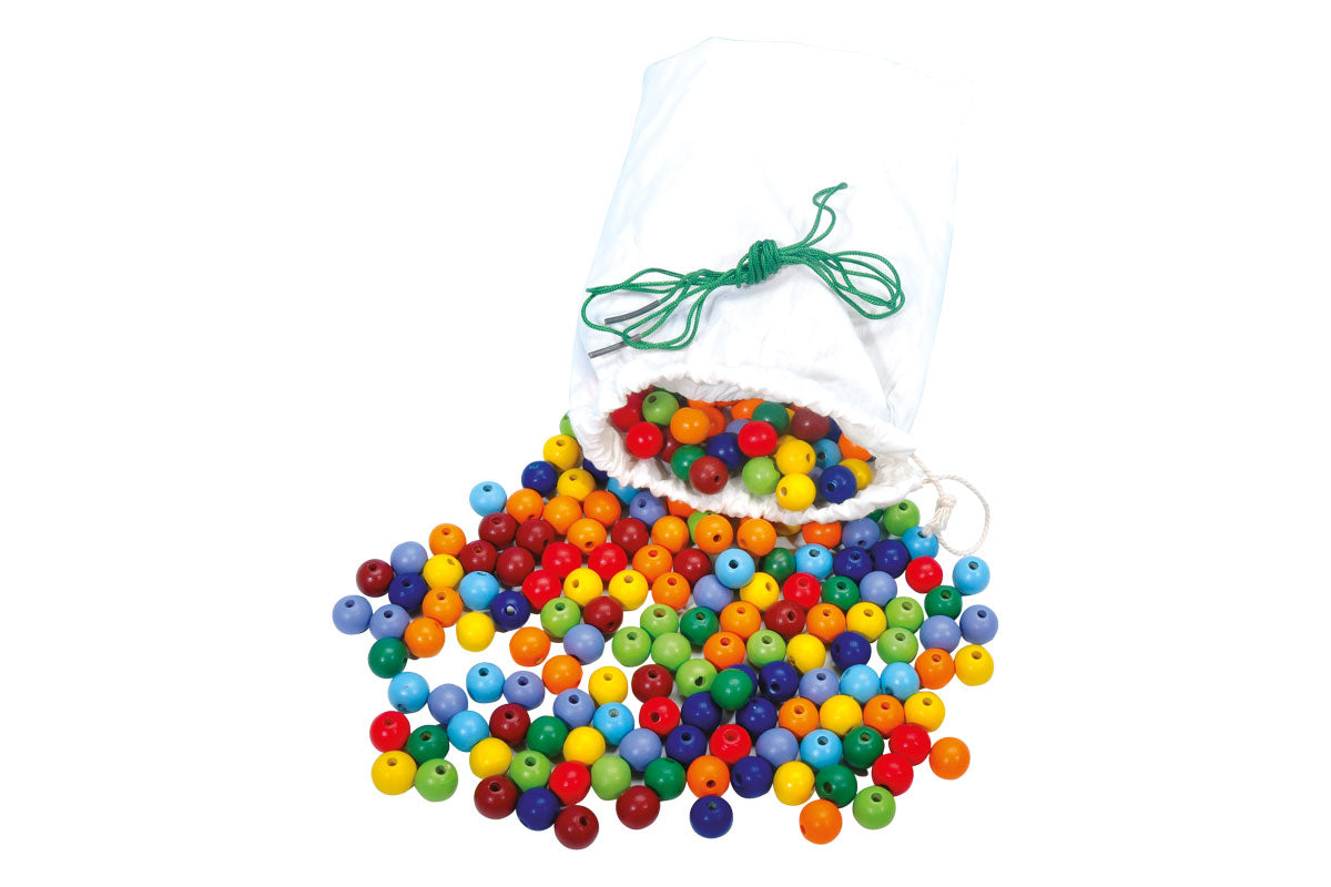 Perles rondes en bois - Lot de 300