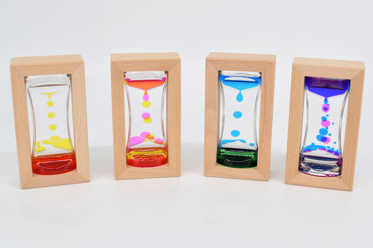 gouttes flottantes en forme de sablier - bois