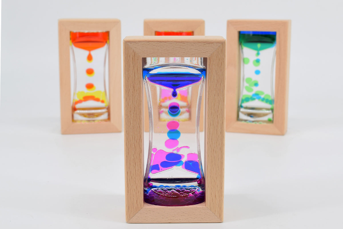 gouttes flottantes en forme de sablier - bois