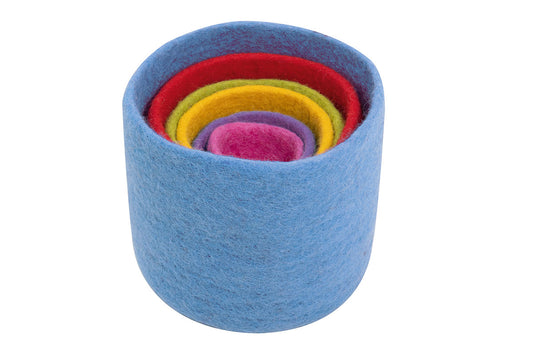 Filz Regenbogen Stapelschalen