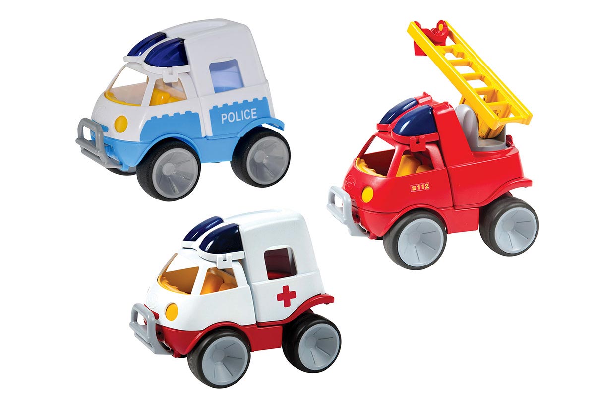 GOWI - Véhicules d'urgence - Format bébé - Coffret 3