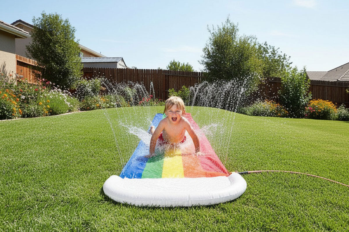 Toboggan aquatique arc-en-ciel
