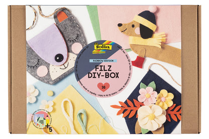 Filz DIY-Box Rainbow Edition 36-teilig