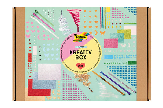 Kreativbox Glitter Bastelkiste 900-teilig