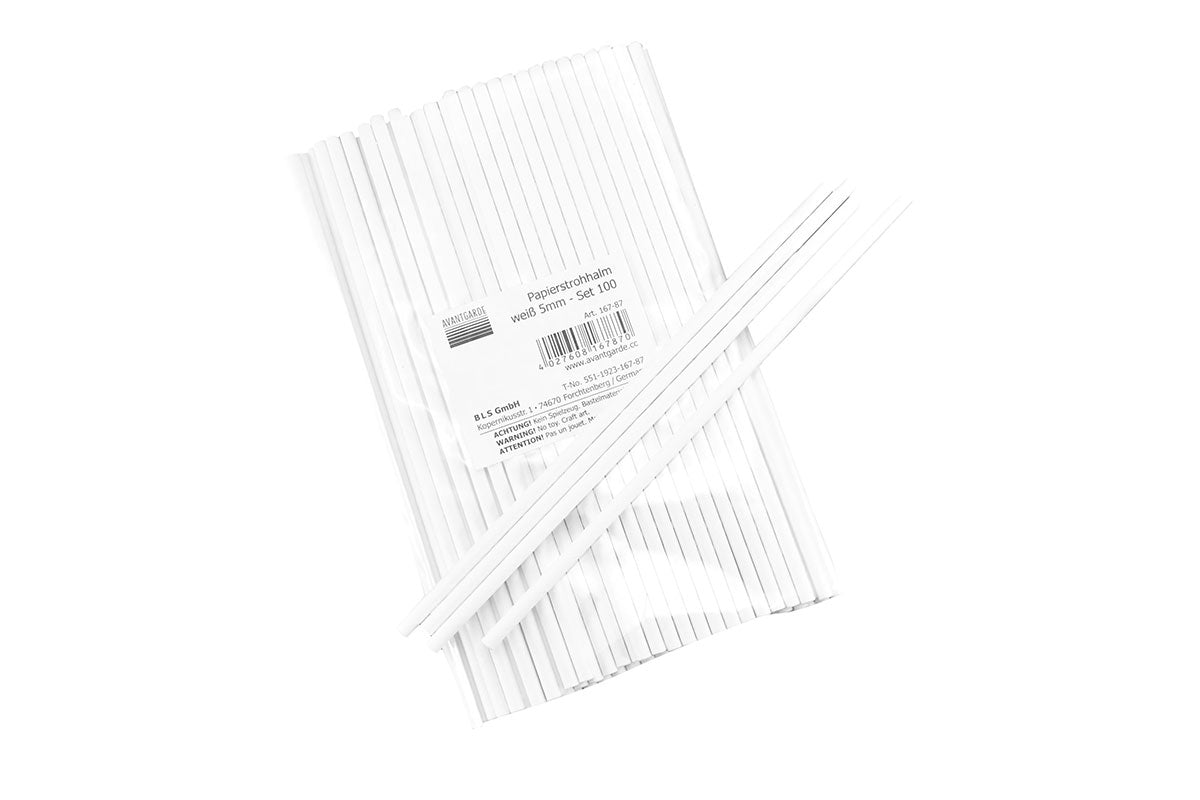 Papierstrohhalm 5mm - Set 100 Avantgarde BLS GmbH, Kopernikusstraße 1, 74670 Forchtenberg; Kontakt: mail@bls.de