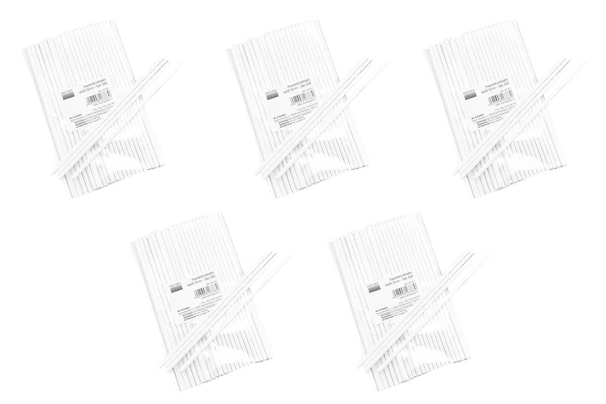 Pailles en papier 5 mm - Lot de 100 