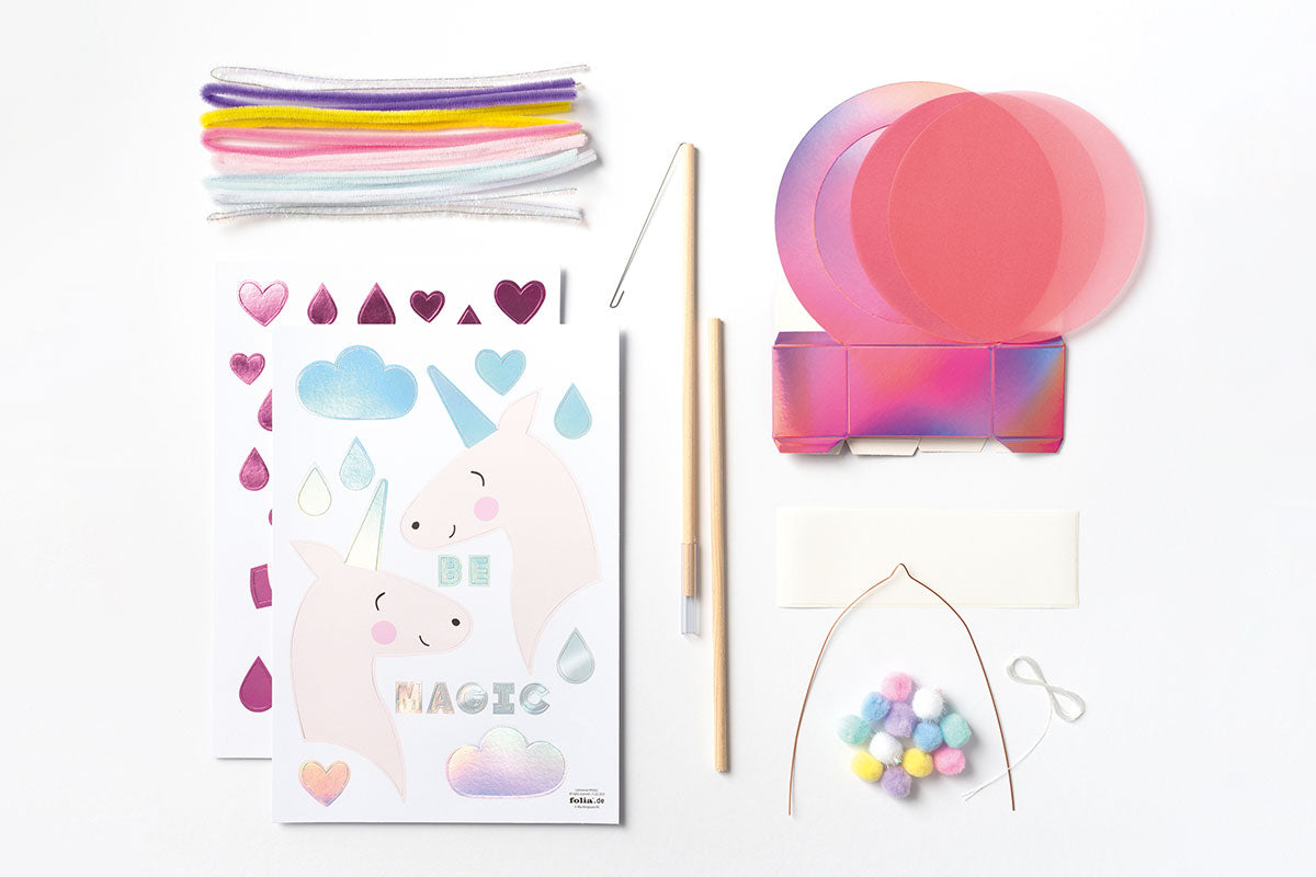 Laternen Bastelset - SWEET RAINBOW Folia, Max Bringmann KG, Johann-Höllfritsch-Str. 37, 90530 Wendelstein, E-Mail: info@folia.de