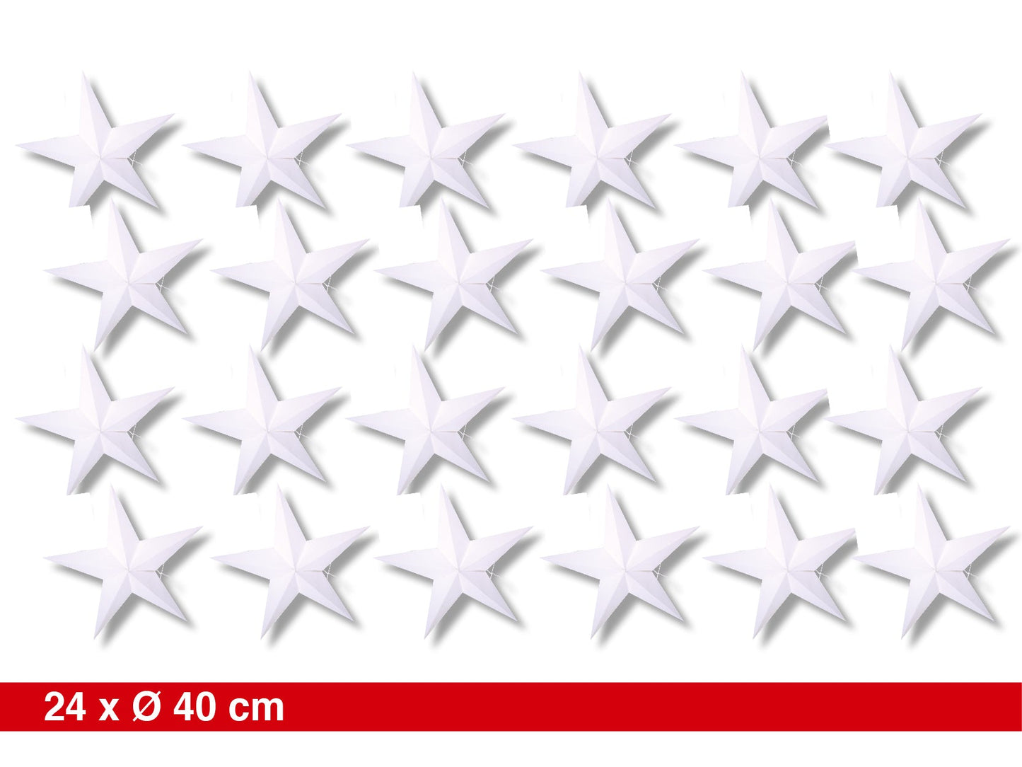 Falt Stern - Klein - Set 24 Avantgarde BLS GmbH, Kopernikusstraße 1, 74670 Forchtenberg; Kontakt: mail@bls.de