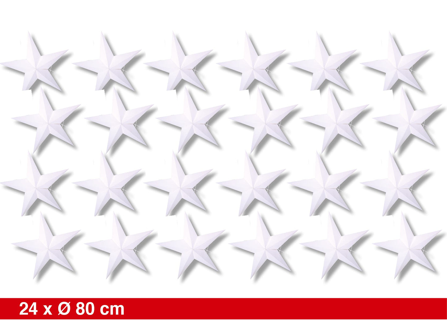 Falt Stern - Groß - Set 24 Avantgarde BLS GmbH, Kopernikusstraße 1, 74670 Forchtenberg; Kontakt: mail@bls.de