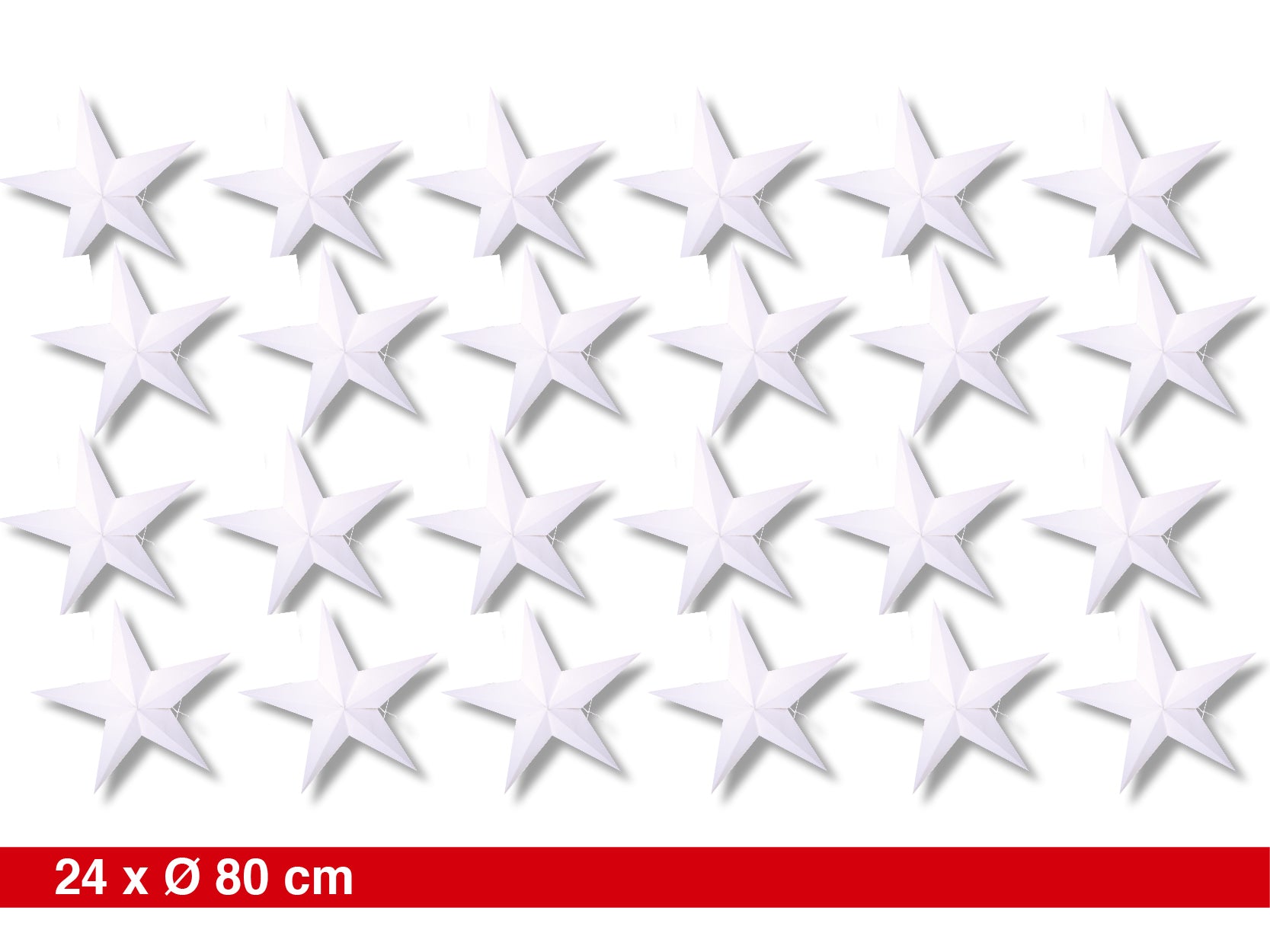 Falt Stern - Groß - Set 24 Avantgarde BLS GmbH, Kopernikusstraße 1, 74670 Forchtenberg; Kontakt: mail@bls.de