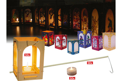 Système de lanternes à brancher - Lot de 50