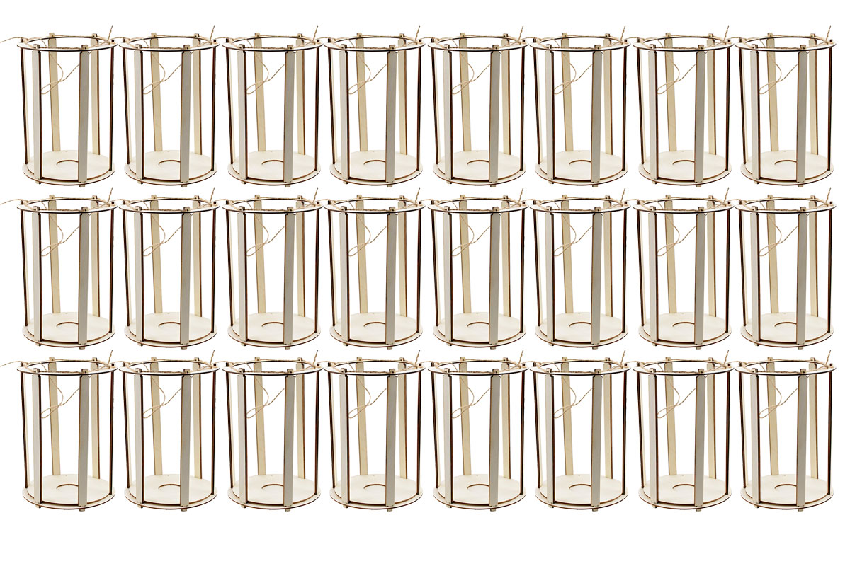 Laterne Holz  Stecksystem  Rund - Set 24 Avantgarde BLS GmbH, Kopernikusstraße 1, 74670 Forchtenberg; Kontakt: mail@bls.de