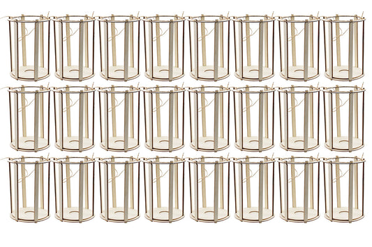 Laterne Holz  Stecksystem  Rund - Set 24 Avantgarde BLS GmbH, Kopernikusstraße 1, 74670 Forchtenberg; Kontakt: mail@bls.de