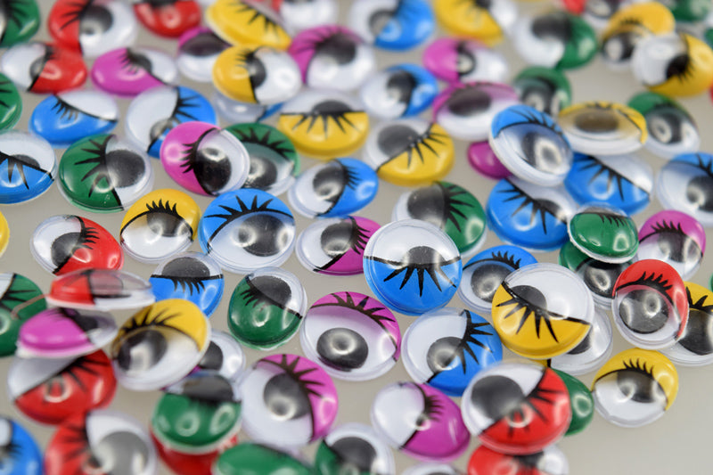 Yeux mobiles ovales/ronds - lot de 200 