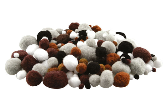 Pompons Erdtöne Avantgarde BLS GmbH, Kopernikusstraße 1, 74670 Forchtenberg; Kontakt: mail@bls.de