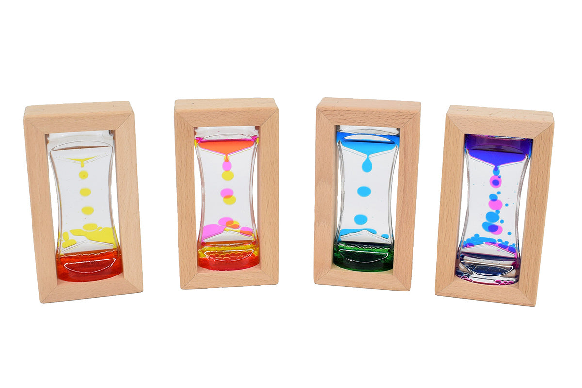 gouttes flottantes en forme de sablier - bois