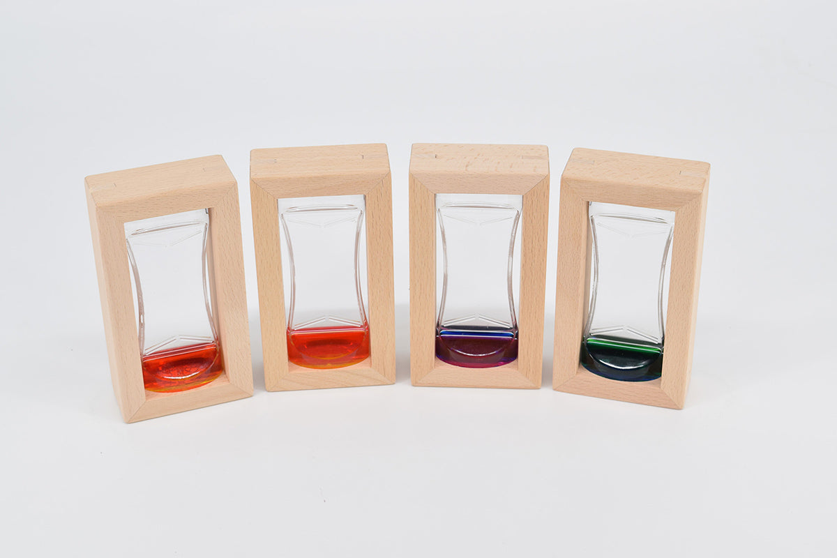 gouttes flottantes en forme de sablier - bois