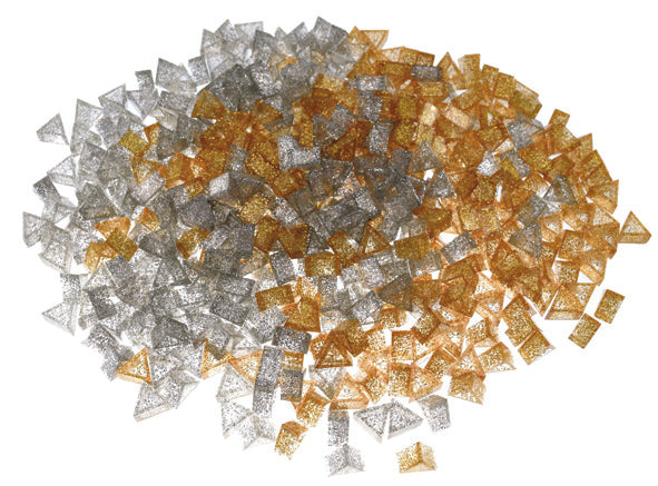 Ecko petits triangles or/argent - Lot de 500