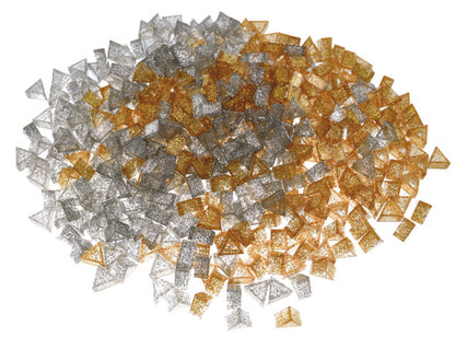 Ecko petits triangles or/argent - Lot de 500