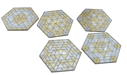 Ecko Große Dreiecke Gold/Silber – Set 500