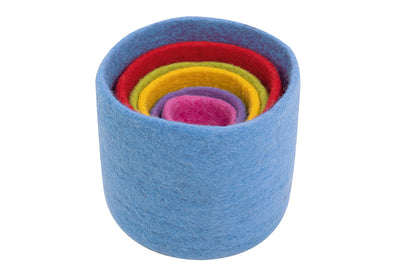 Filz Regenbogen Stapelschalen
