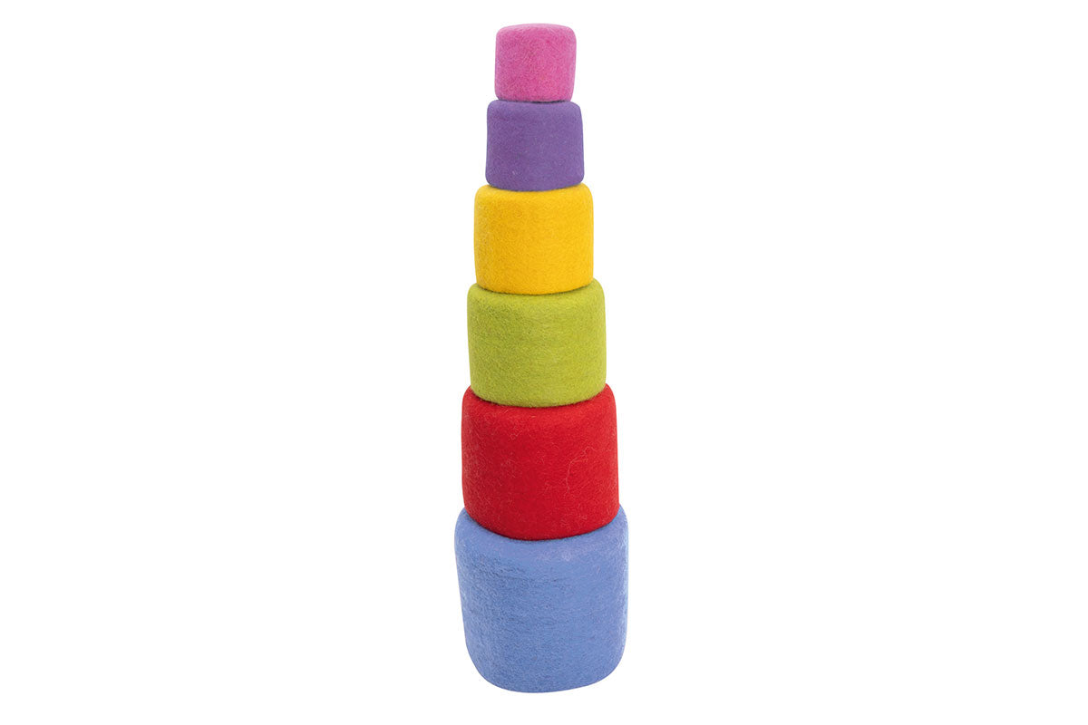 Filz Regenbogen Stapelschalen