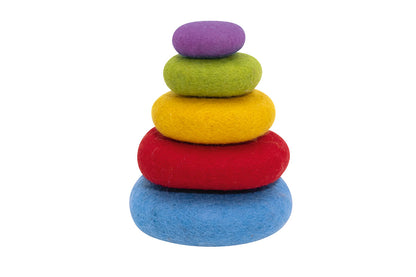 Filz Regenbogen Stapelsteine