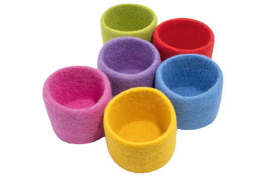 Filz Regenbogen Schalen Set