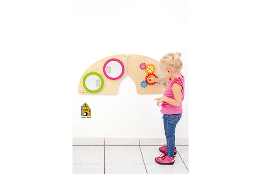 Wandspiel Set - Zahnrad & Spiegel Forchtenberger Puzzle & Spiele BLS GmbH, Kopernikusstraße 1, 74670 Forchtenberg; Kontakt: mail@bls.de