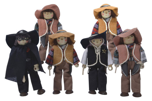 Coffret de mini-poupées articulées - Far West