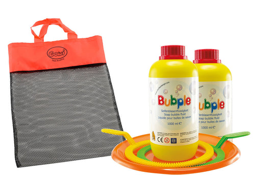 Bubple Riesenseifenblasen Set in Netztasche Forchtenberger Puzzle & Spiele BLS GmbH, Kopernikusstraße 1, 74670 Forchtenberg; Kontakt: mail@bls.de