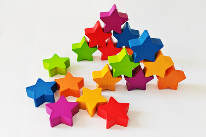 Holzbausteine Stern – Set 18
