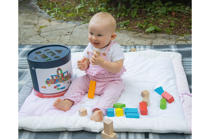 Holzklötzchen in Stecktrommel - Set 100 Babylon BLS GmbH, Kopernikusstraße 1, 74670 Forchtenberg; Kontakt: mail@bls.de
