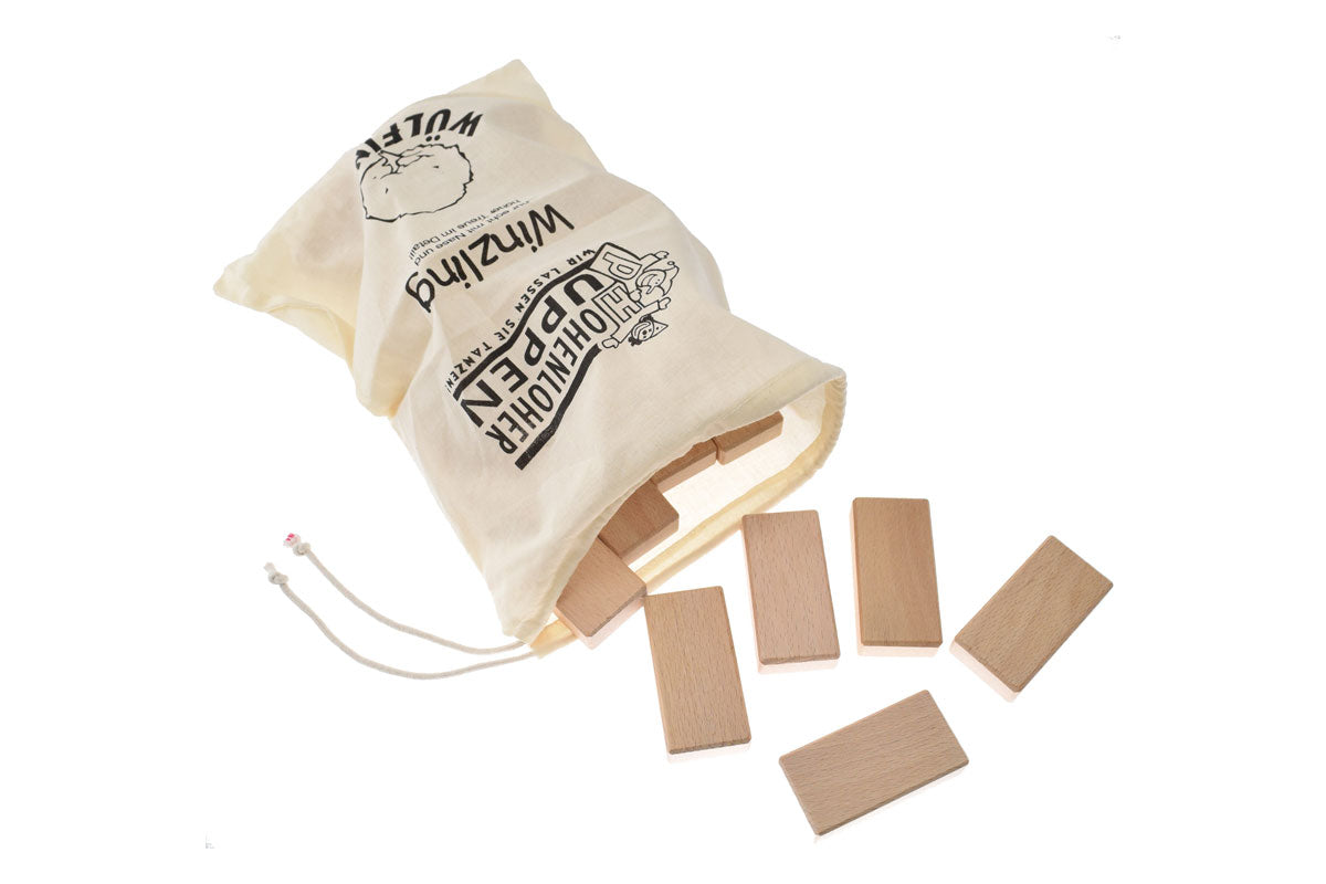 Fröbel Holzbausteine - Set 26 + Beutel Babylon BLS GmbH, Kopernikusstraße 1, 74670 Forchtenberg; Kontakt: mail@bls.de