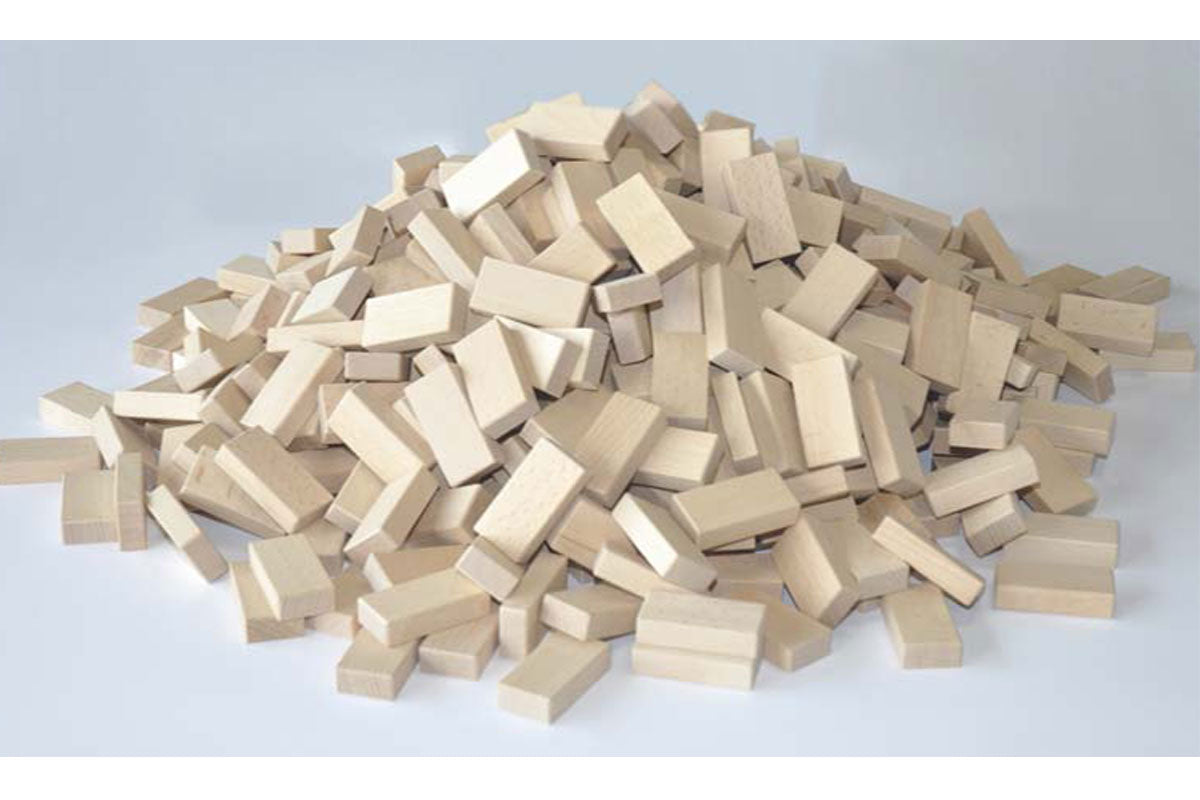 Fröbel Holzbausteine - Set 78 + Beutel Babylon BLS GmbH, Kopernikusstraße 1, 74670 Forchtenberg; Kontakt: mail@bls.de