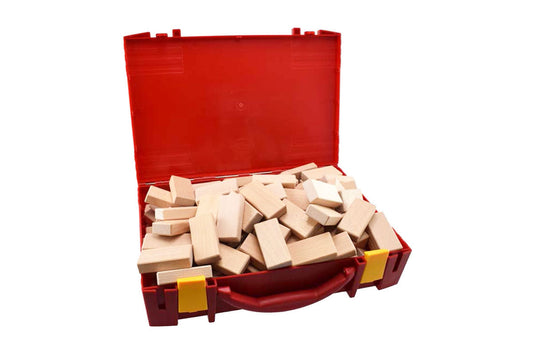 Fröbel Holzbausteine - Set 130 + Koffer Babylon BLS GmbH, Kopernikusstraße 1, 74670 Forchtenberg; Kontakt: mail@bls.de