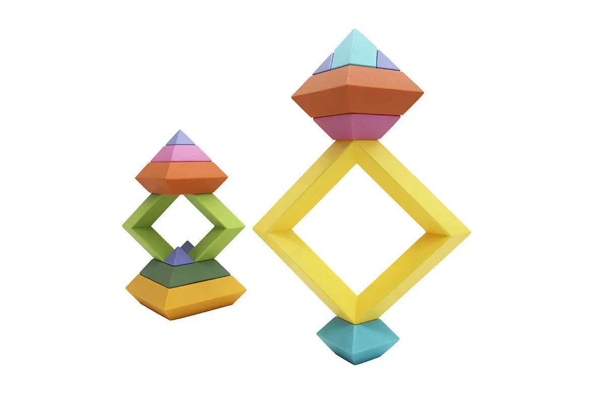 GOWI -  Regenbogen Pyramide mit Vorlagekarten - CHiLA ...einfach gutes Spielzeug!