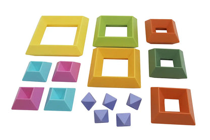 GOWI - Regenbogen Pyramide - 15tlg - CHiLA ...einfach gutes Spielzeug!