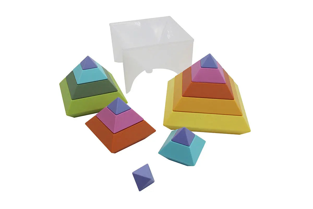 GOWI - Regenbogen Pyramide - 15tlg - CHiLA ...einfach gutes Spielzeug!