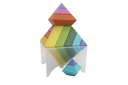 GOWI - Regenbogen Pyramide - 15tlg - CHiLA ...einfach gutes Spielzeug!