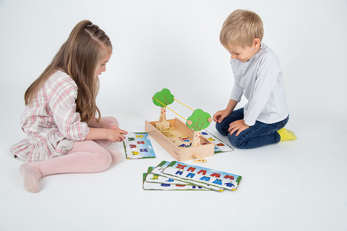 Wäscheleine Spiel Forchtenberger Puzzle & Spiele BLS GmbH, Kopernikusstraße 1, 74670 Forchtenberg; Kontakt: mail@bls.de