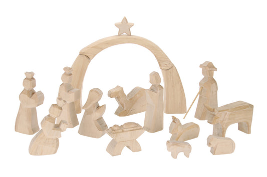Weihnachtskrippe Natur - Set 16