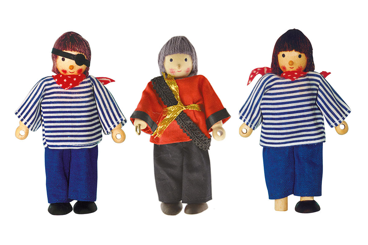 Ensemble de mini-poupées articulées - Petits pirates