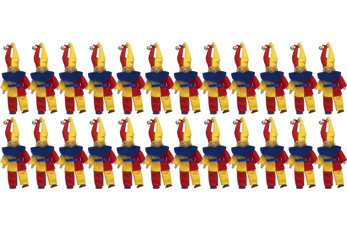Ensemble de mini-poupées articulées - Arlequins