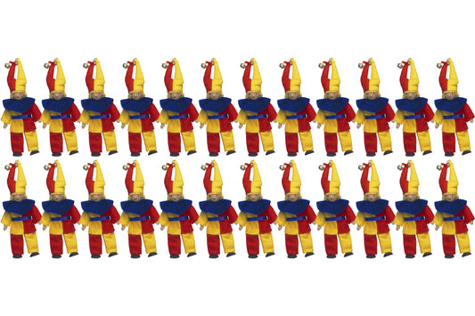 Ensemble de mini-poupées articulées - Arlequins