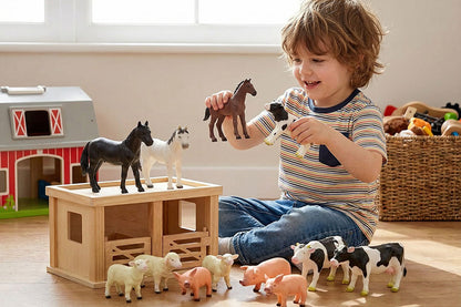 GOWI - Peluche Animaux de la Ferme - Lot de 12 