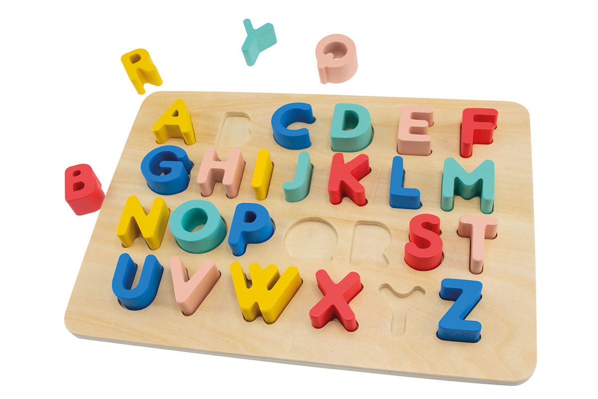 ABC Holzpuzzle Forchtenberger Puzzle & Spiele BLS GmbH, Kopernikusstraße 1, 74670 Forchtenberg; Kontakt: mail@bls.de