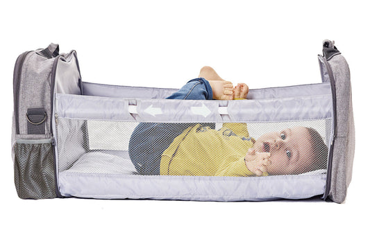 Tragbares Reise-Babybett DesignPlüsch BLS GmbH, Kopernikusstraße 1, 74670 Forchtenberg; Kontakt: mail@bls.de