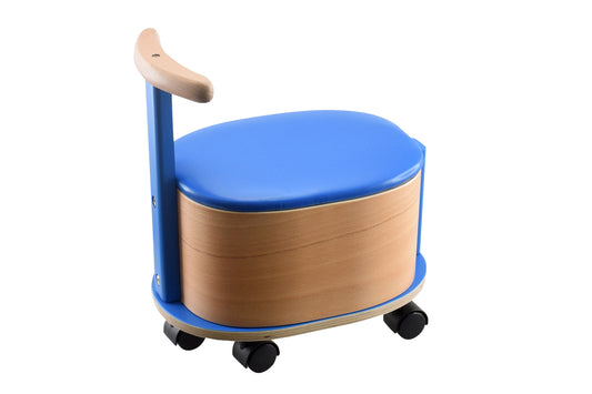 Voiture en bois - bleue 